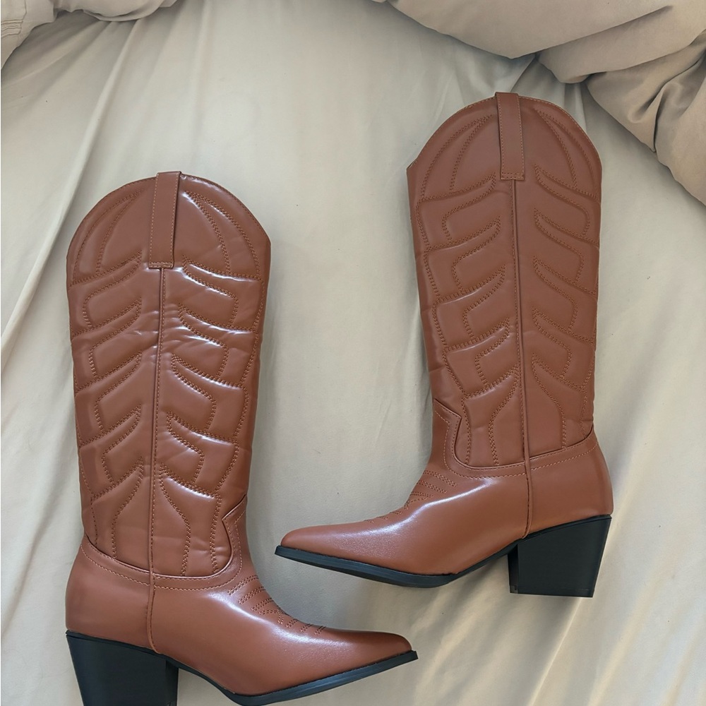 Dolls Kill Brown Western-Style Women's Boots